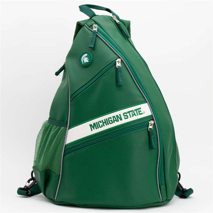 Michigan State Spartans PU Leather Backpack
