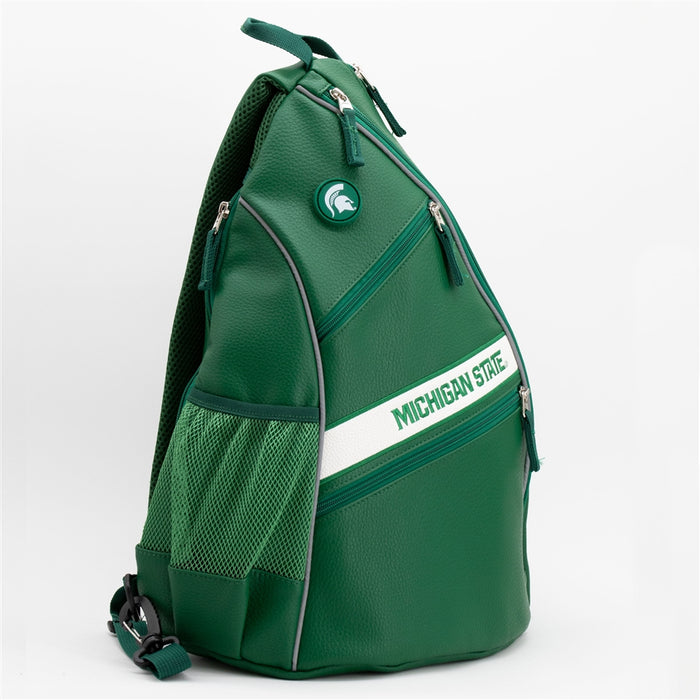Michigan State Spartans PU Leather Backpack