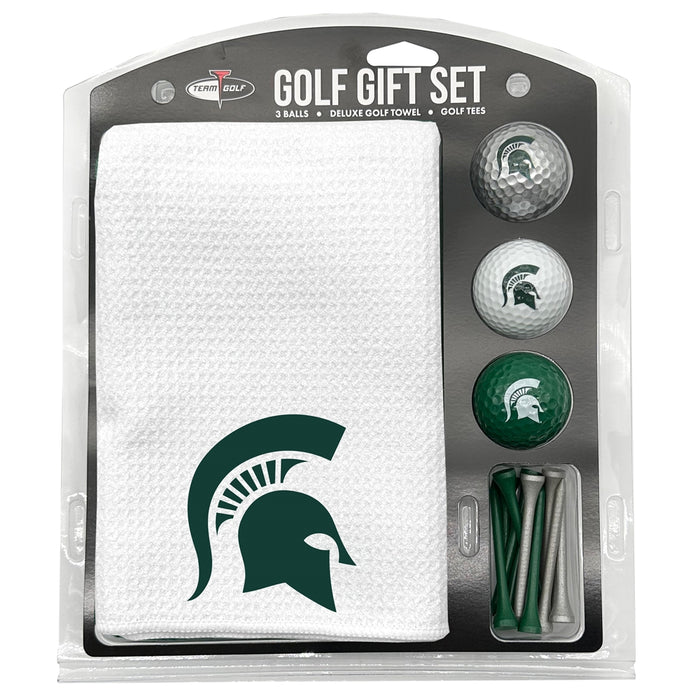 Michigan State Spartans 16" X 40" Microfiber Towel Golf Gift Set - White