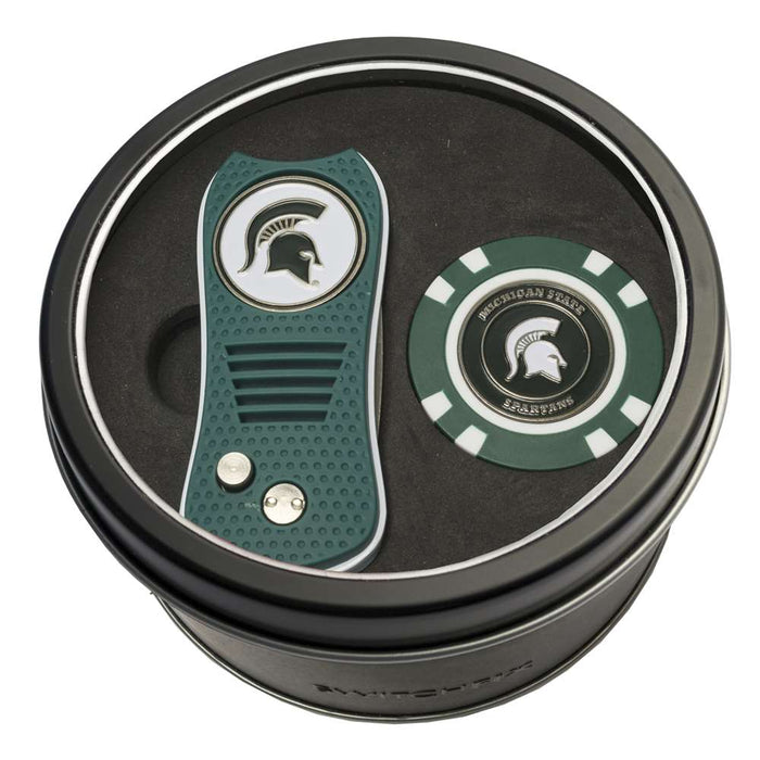Michigan State University Spartans Golf Tin Set - Switchblade, Golf Chip