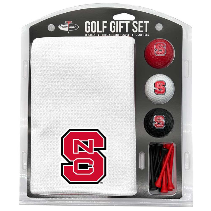NC State Wolfpack 16" X 40" Microfiber Towel Golf Gift Set - White