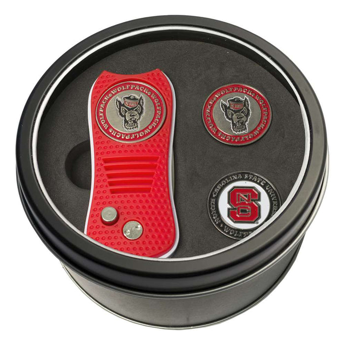 North Carolina State University Wolfpack Golf Tin Set - Switchblade, 2 Markers 22659