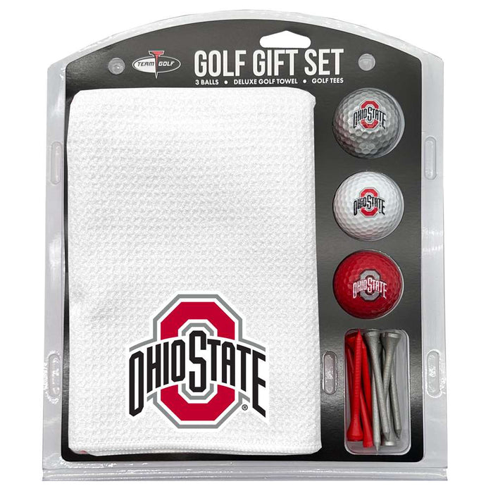Ohio State Buckeyes 16" X 40" Microfiber Towel Golf Gift Set - White