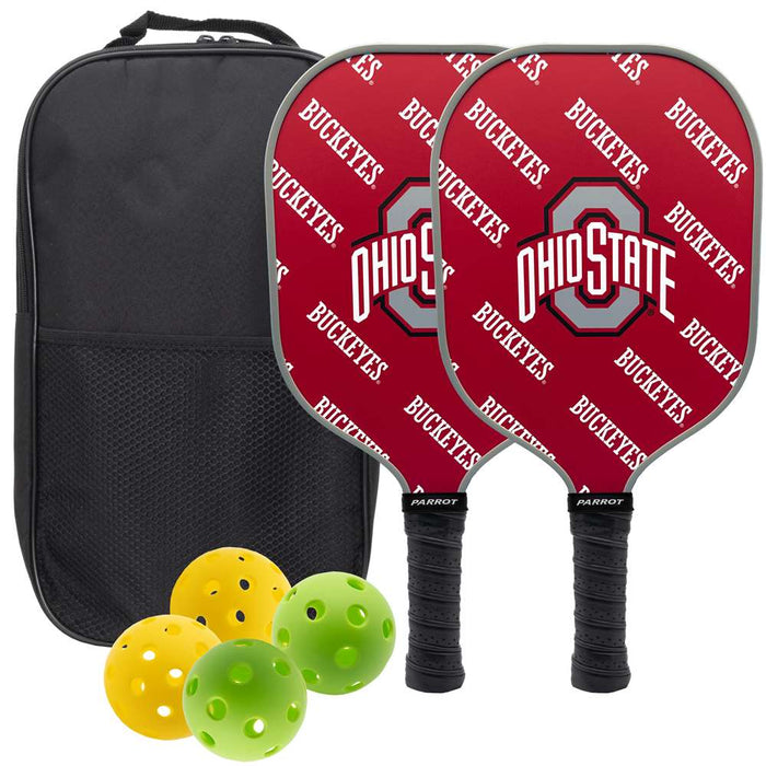 Ohio State Buckeyes Carbon Fiber Pickleball Paddle Set