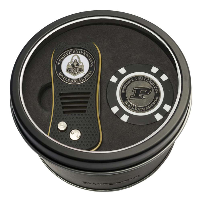 Purdue University Boilermakers Golf Tin Set - Switchblade, Golf Chip