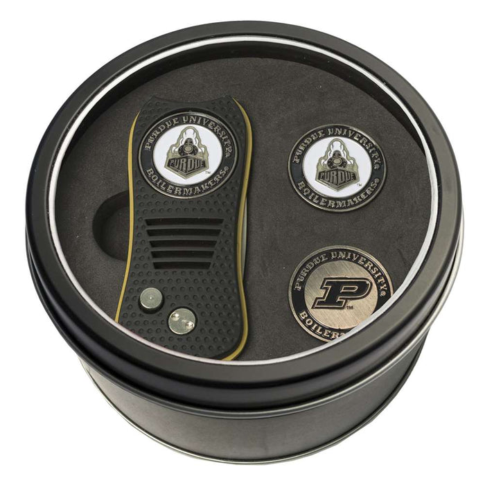 Purdue University Boilermakers Golf Tin Set - Switchblade, 2 Markers 23059