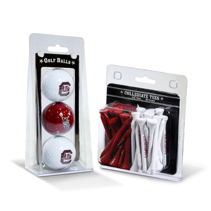 South Carolina Game Cocks 3 Ball Pack and 50 Tee Pack