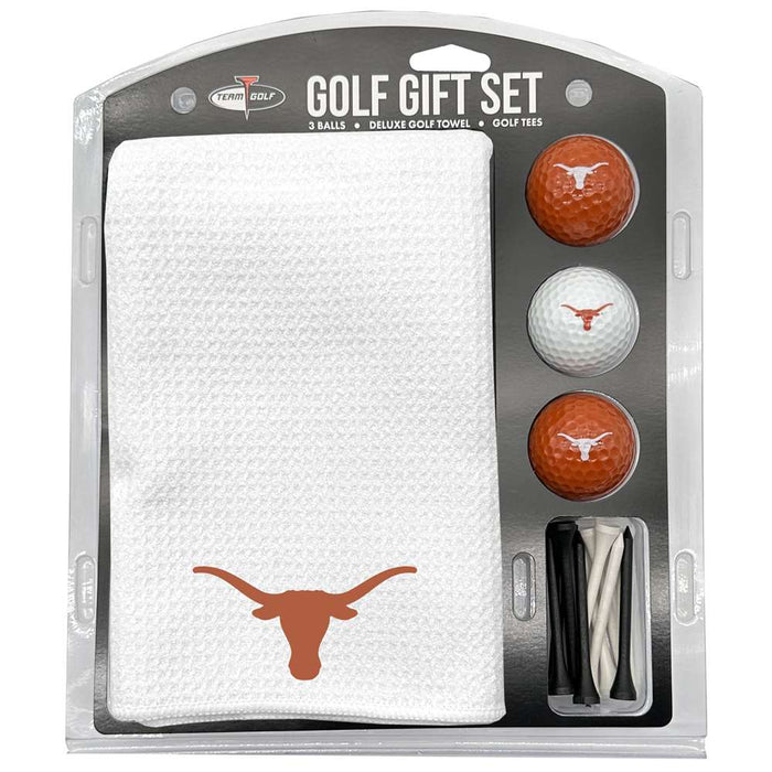 Texas Longhorns 16" X 40" Microfiber Towel Golf Gift Set - White
