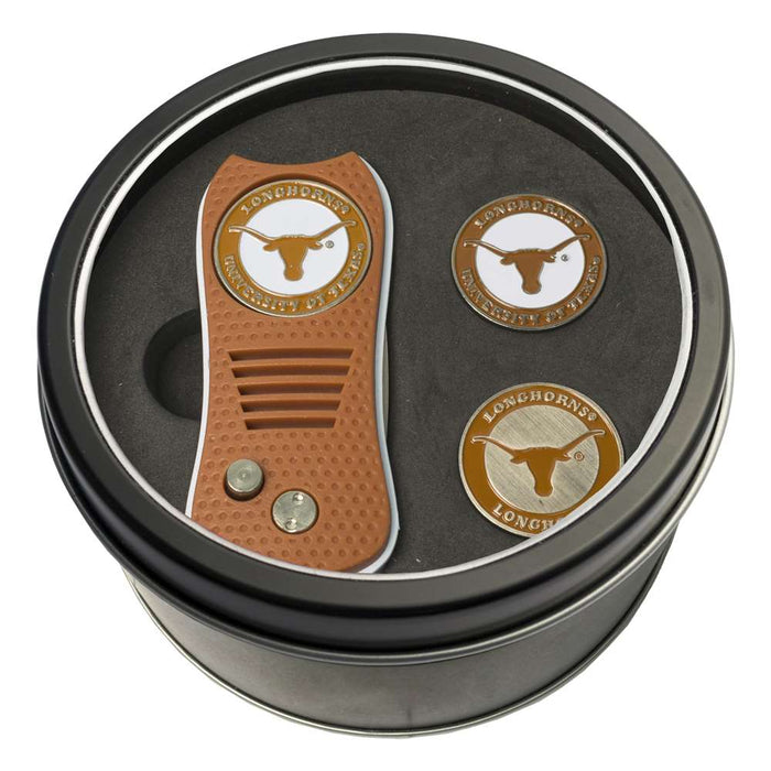 Texas Longhorns Golf Tin Set - Switchblade, 2 Markers 23359