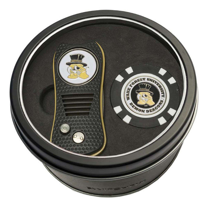 Wake Forest University Demon Deacons Golf Tin Set - Switchblade, Golf Chip