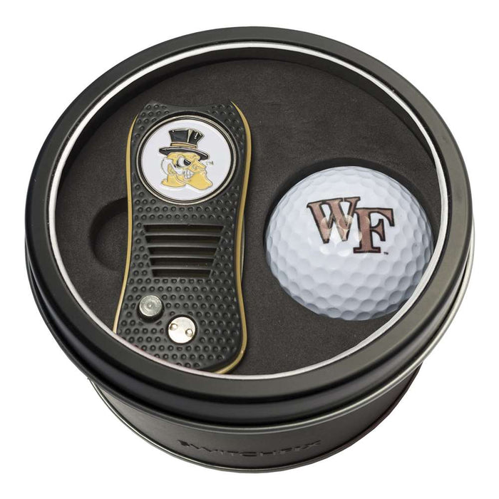 Wake Forest University Demon Deacons Golf Tin Set - Switchblade, Golf Ball
