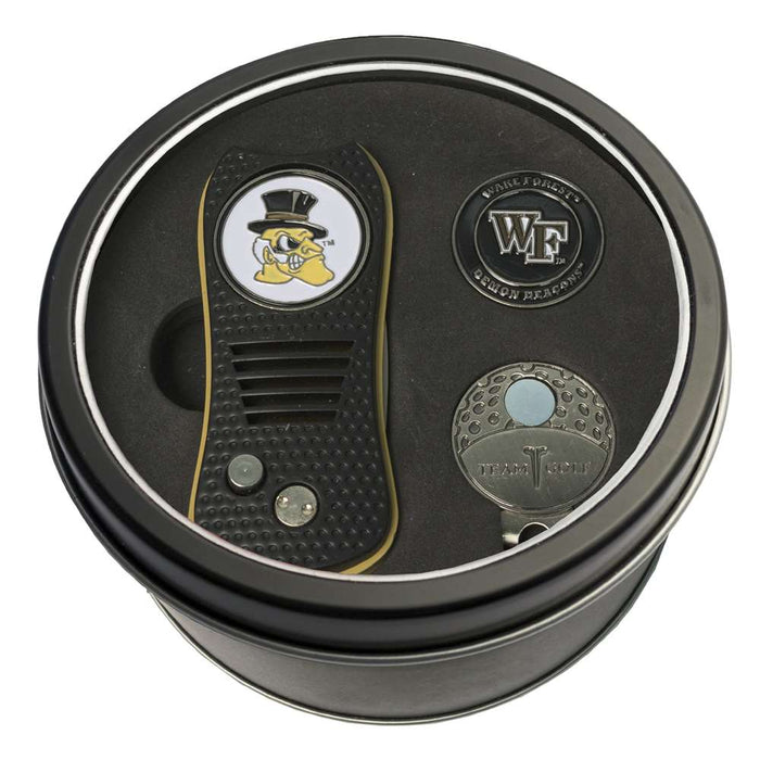 Wake Forest University Demon Deacons Golf Tin Set - Switchblade, Cap Clip, Marker 23857