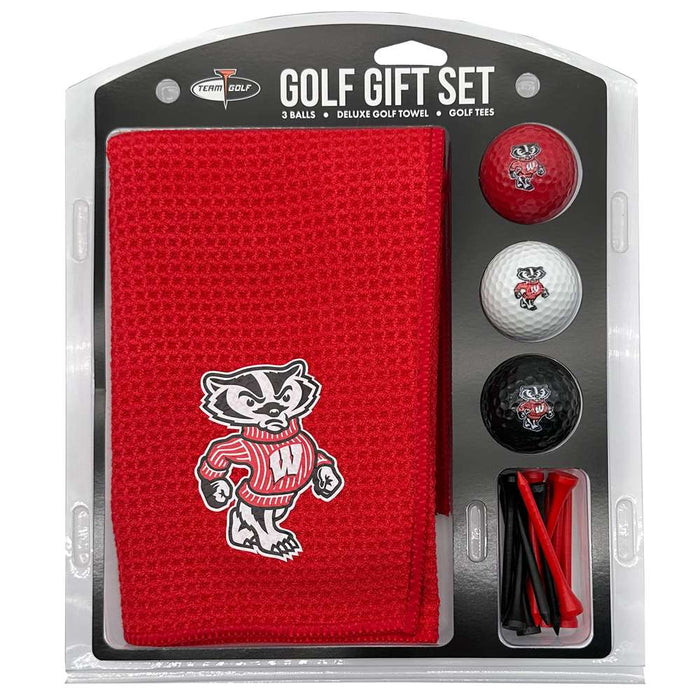 Wisconsin Badgers 16" X 40" Microfiber Towel Golf Gift Set