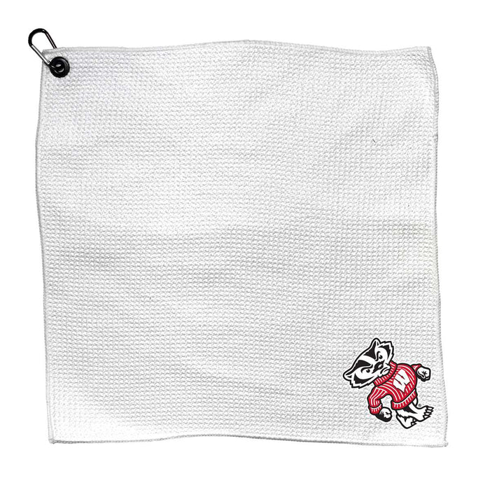 Wisconsin Badgers Microfiber Towel - 15" x 15" (White)
