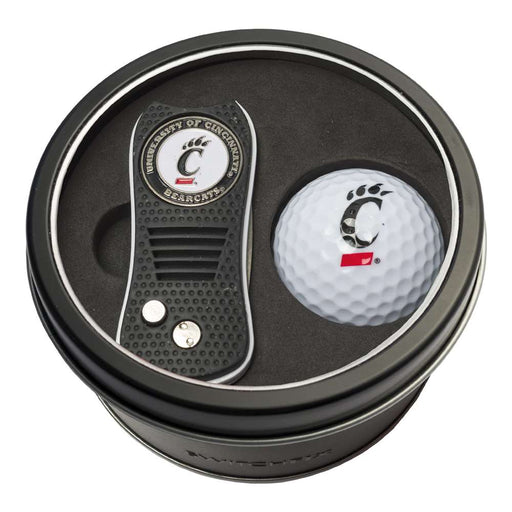 Cincinnati Bearcats Golf Tin Set - Switchblade, Golf Ball