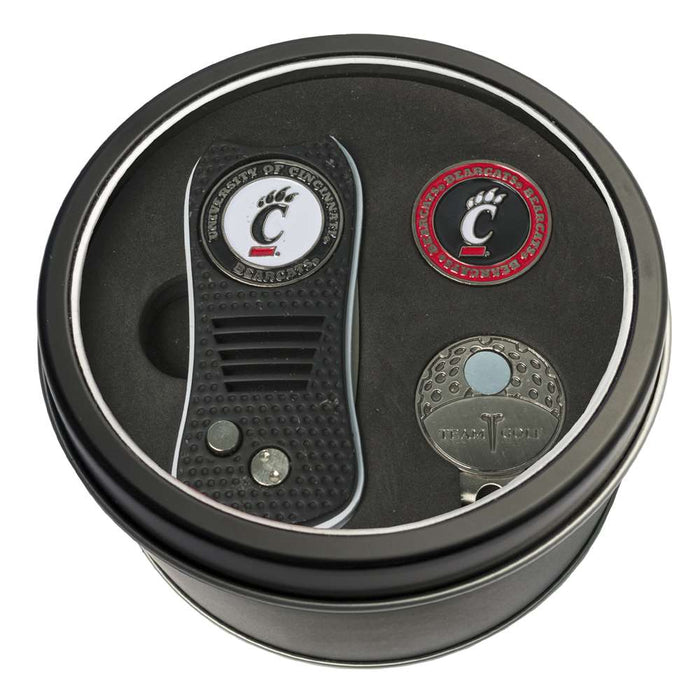 Cincinnati Bearcats Golf Tin Set - Switchblade, Cap Clip, Marker 24057