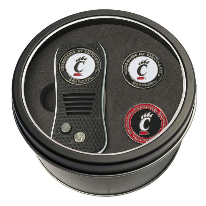 Cincinnati Bearcats Golf Tin Set - Switchblade, 2 Markers 24059