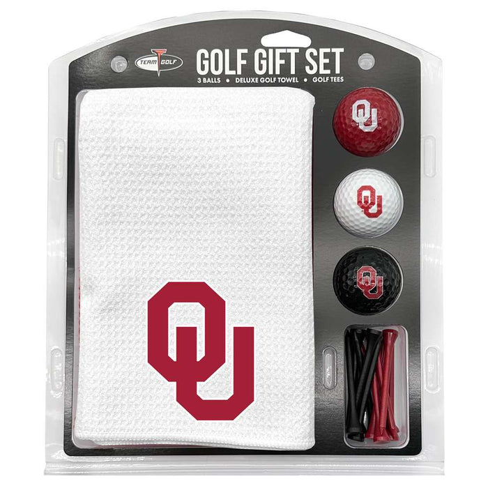 Oklahoma Sooners 16" X 40" Microfiber Towel Golf Gift Set - White
