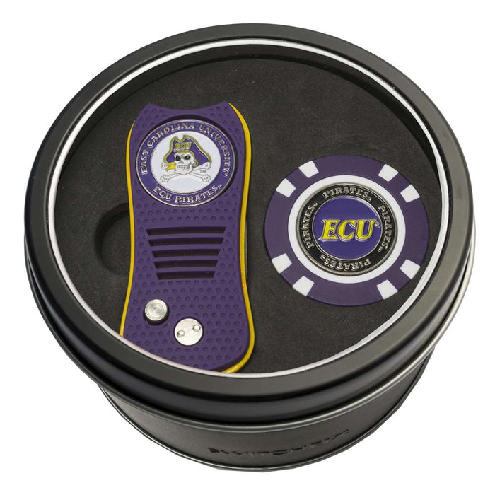 East Carolina University Pirates Golf Tin Set - Switchblade, Golf Chip