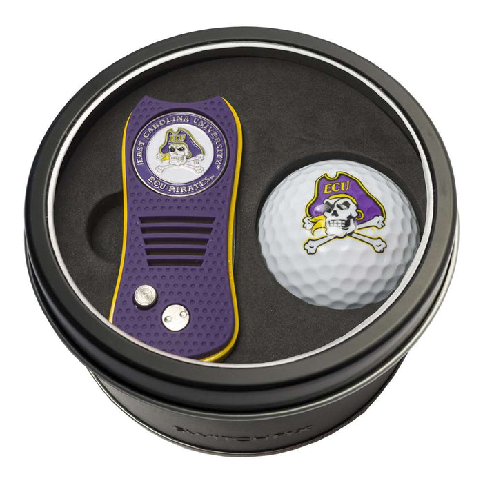 East Carolina University Pirates Golf Tin Set - Switchblade, Golf Ball