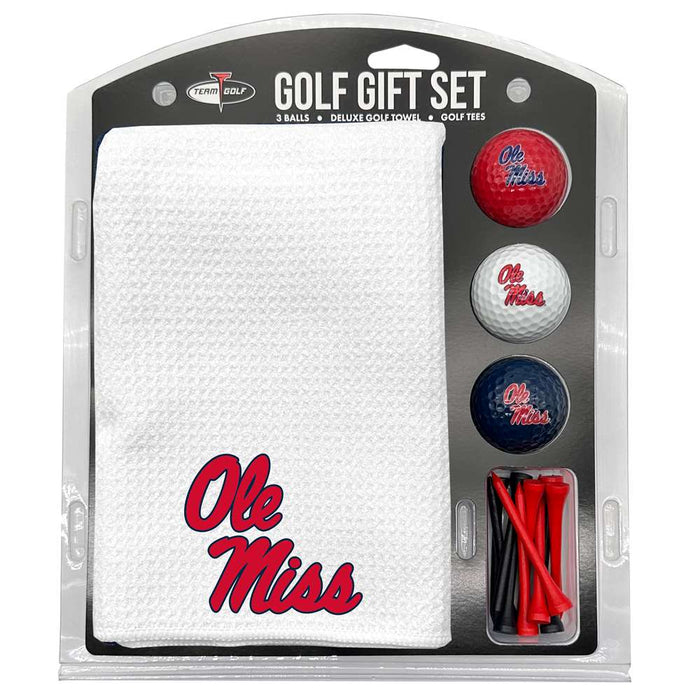 Ole Miss Rebels 16" X 40" Microfiber Towel Golf Gift Set - White