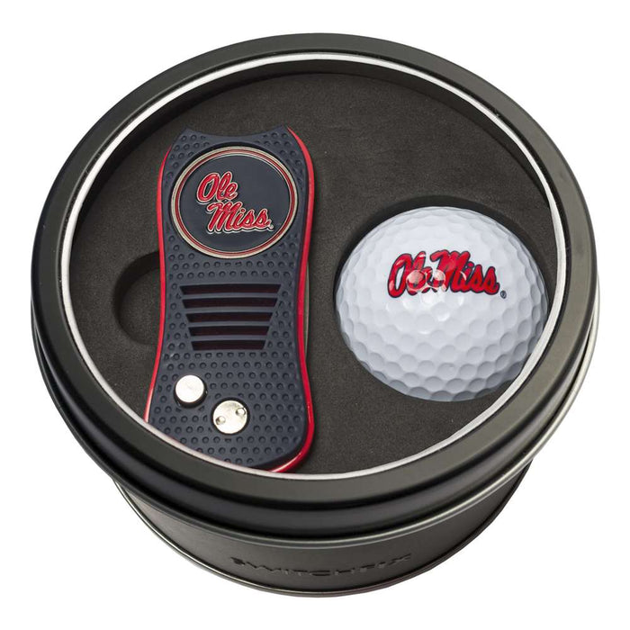 Mississippi Ole Miss Rebels Golf Tin Set - Switchblade, Golf Ball