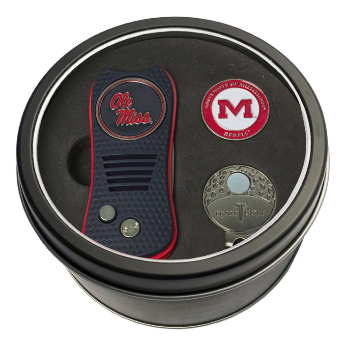 Mississippi Ole Miss Rebels Golf Tin Set - Switchblade, Cap Clip, Marker 24757