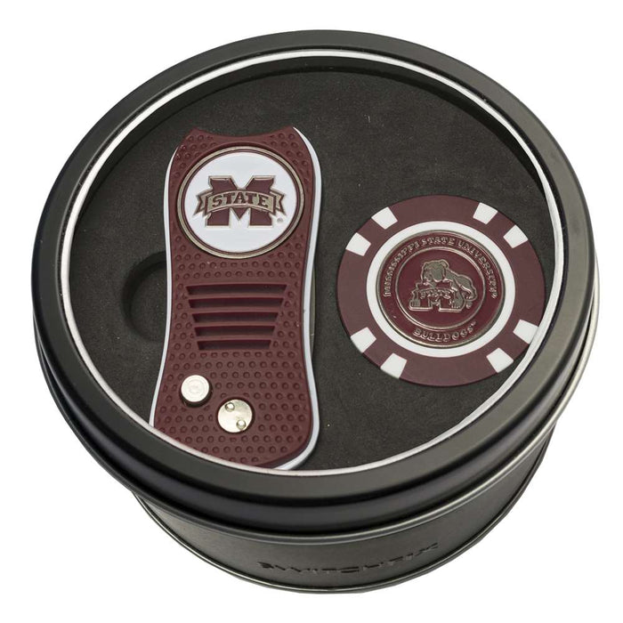 Mississippi State University Bulldogs Golf Tin Set - Switchblade, Golf Chip