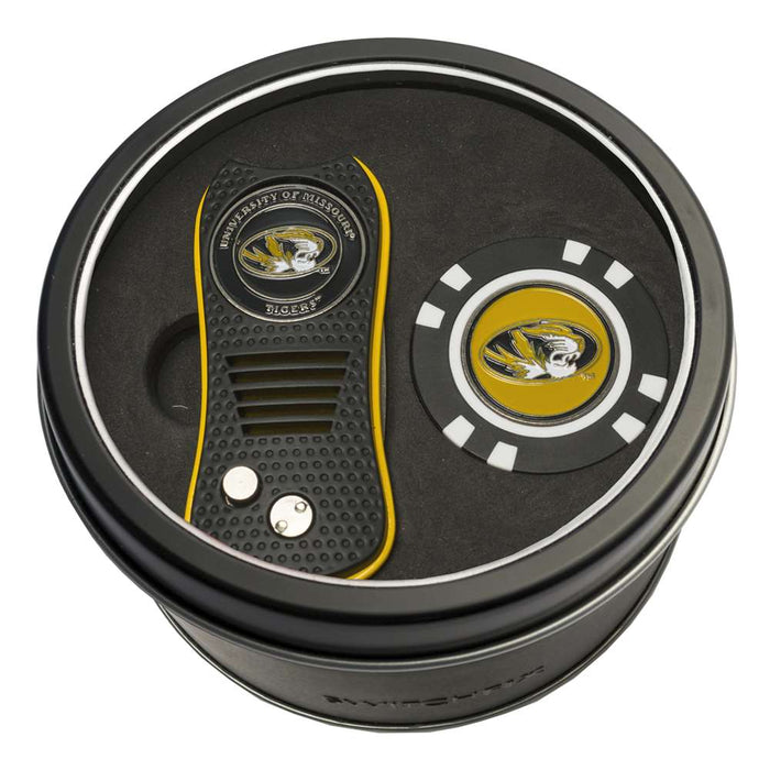 Missouri Tigers Golf Tin Set - Switchblade, Golf Chip