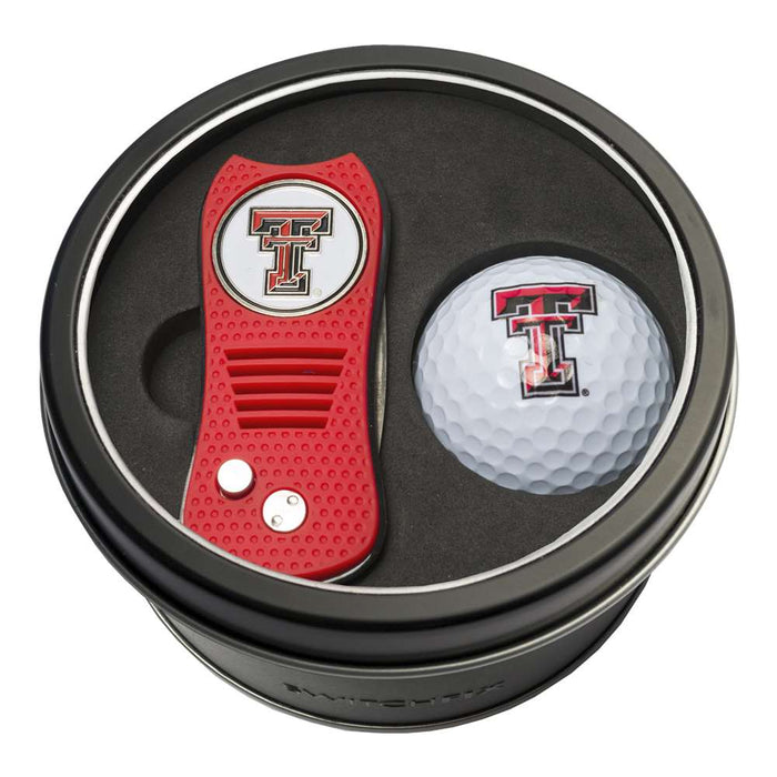 Texas Tech Red Raiders Golf Tin Set - Switchblade, Golf Ball