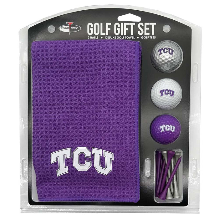 TCU Horned Frogs 16" X 40" Microfiber Towel Golf Gift Set