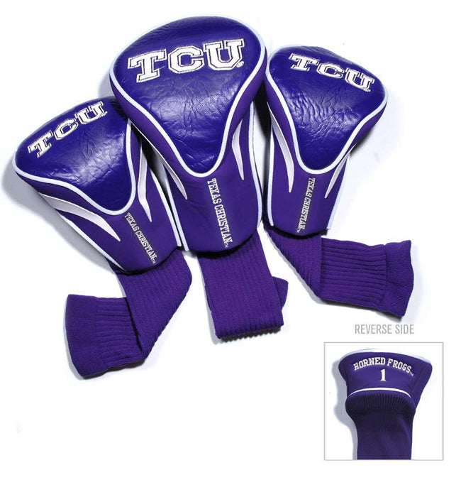 TCU Texas Christian  Horned Frogs  Golf Club Headcover - Set of 3 (Driver,Fairway,Hybrid)