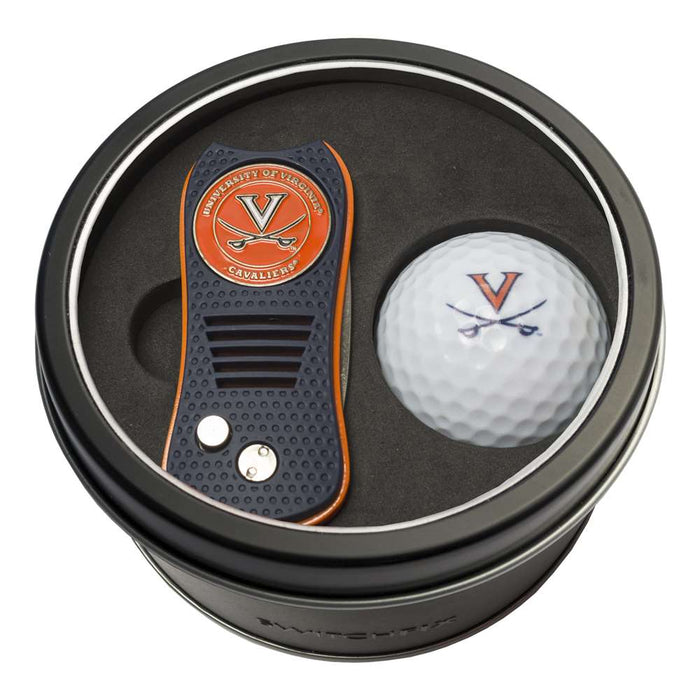 Virginia Cavaliers Golf Tin Set - Switchblade, Golf Ball