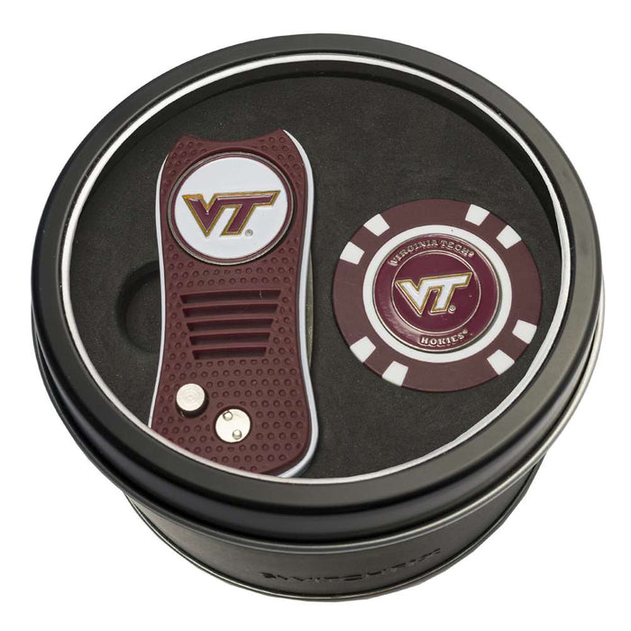 Virginia Tech Hokies Golf Tin Set - Switchblade, Golf Chip