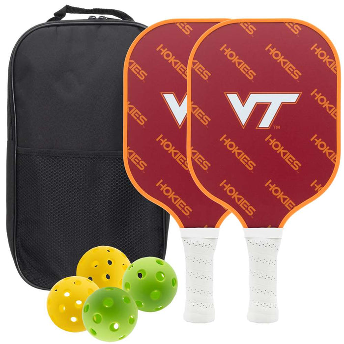 Virginia Tech Hokies Carbon Fiber Pickleball Paddle Set