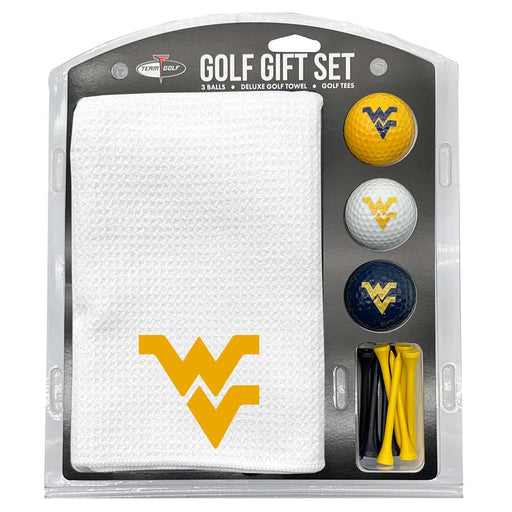 West Virginia Mountaineers 16" X 40" Microfiber Towel Golf Gift Set - White