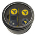 West Virginia Mountaineers Golf Tin Set - Switchblade, 2 Markers 25659
