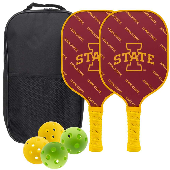 Iowa State Cyclones Carbon Fiber Pickleball Paddle Set