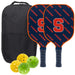 Syracuse Orange Carbon Fiber Pickleball Paddle Set