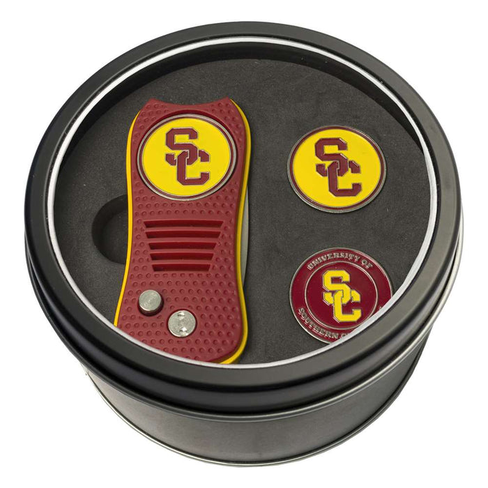 Southern California USC Trojans Golf Tin Set - Switchblade, 2 Markers 27259