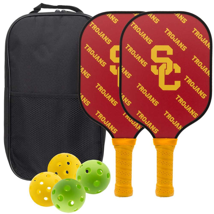 Southern California USC Trojans Carbon Fiber Pickleball Paddle Set