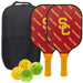 Southern California USC Trojans Carbon Fiber Pickleball Paddle Set
