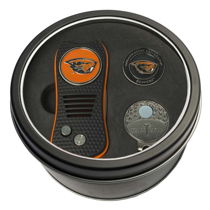 Oregon State University Beavers Golf Tin Set - Switchblade, Cap Clip, Marker 27457