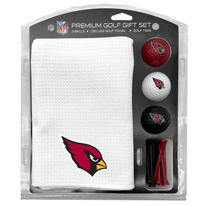 Arizona Cardinals 16" X 40" Microfiber Towel Golf Gift Set - White