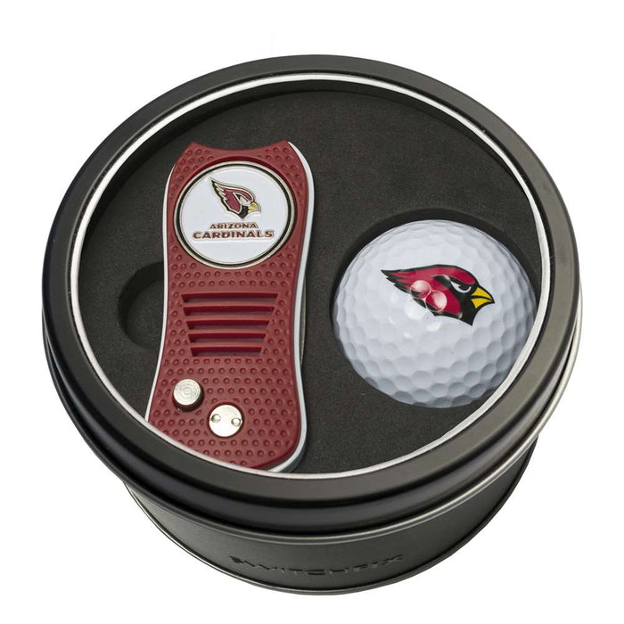 Arizona Cardinals Golf Tin Set - Switchblade, Golf Ball