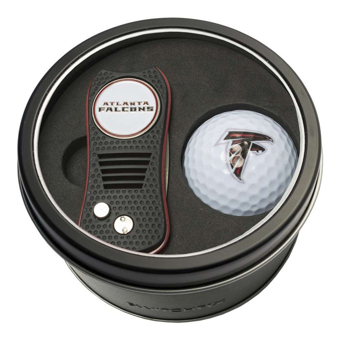 Atlanta Falcons Golf Tin Set - Switchblade, Golf Ball