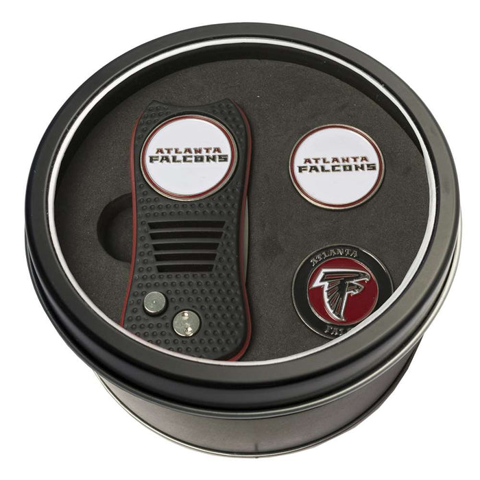 Atlanta Falcons Golf Tin Set - Switchblade, 2 Markers 30159