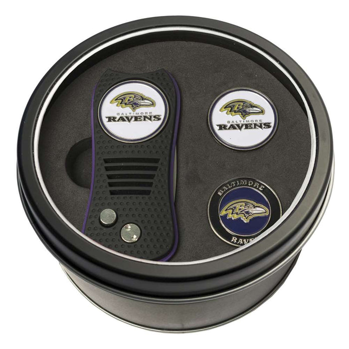 Baltimore Ravens Golf Tin Set - Switchblade, 2 Markers 30259