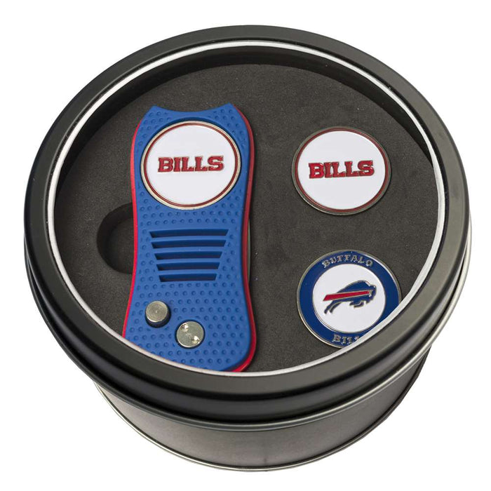 Buffalo Bills Golf Tin Set - Switchblade, 2 Markers 30359