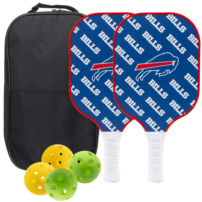 Buffalo Bills Carbon Fiber Pickleball Paddle Set 637556200976